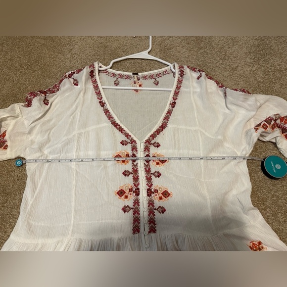 Free People Arianna Tunic in Ivory Size M - Picture 9 of 11